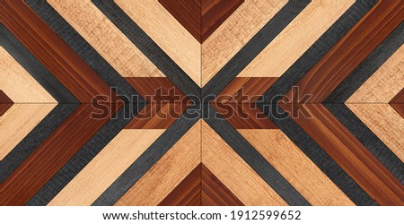 Hardwood boards texture. Rustic wooden wall with chevron pattern. 