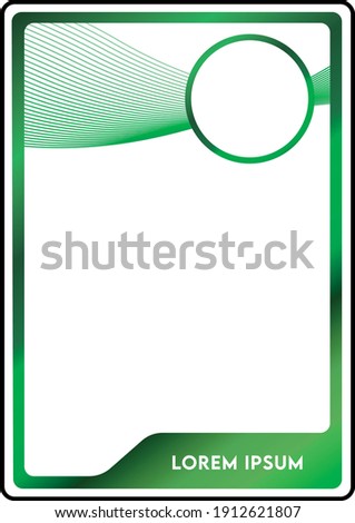green futuristic leisure pass card template design