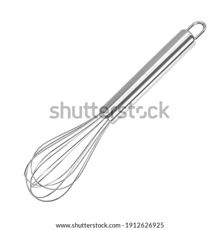 Stainless Steel 9 inch fouet Wire Whisks Cooking, Blending, Whisking, Beating, Stirring for doughs, chocolates and beaten egg white Royalty-Free Stock Photo #1912626925
