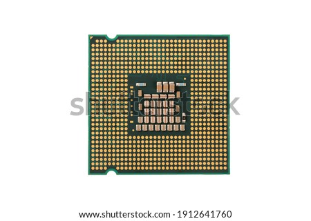 Central processing unit ( CPU ) or Microprocessor close up Royalty-Free Stock Photo #1912641760