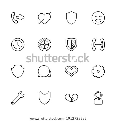 Service center line icon set. Collection of vector symbol in trendy flat style on white background. Service center sings for design.