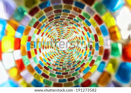 Stained-glass background, real photo - not 3D. Textured, some glass elements have cracks