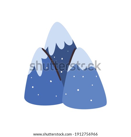 Winter blue mountains design, nature and outdoor theme Vector illustration
