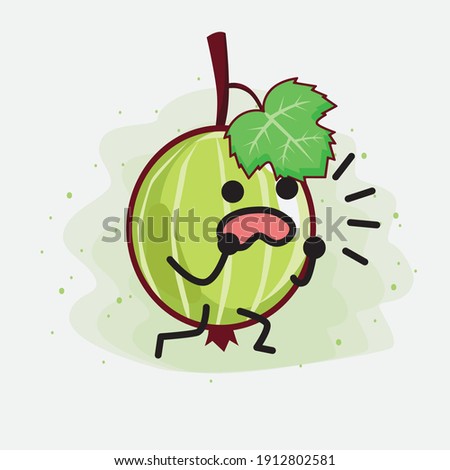 An illustration of Cute Gooseberry Fruit Mascot Character