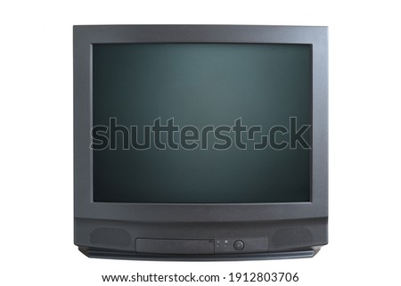 The old TV on the isolated.Retro technology concept. Royalty-Free Stock Photo #1912803706