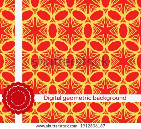 Seamless Pattern With Abstract Geometric Style. Repeating Sample Figure And Line. Vector illustration.