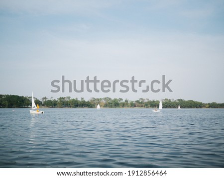 sailing boat in the river