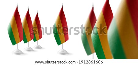 Set of Bolivia national flags on a white background