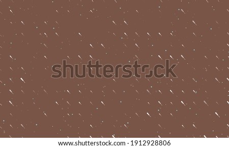 Seamless background pattern of evenly spaced white screwdriver symbols of different sizes and opacity. Vector illustration on brown background with stars