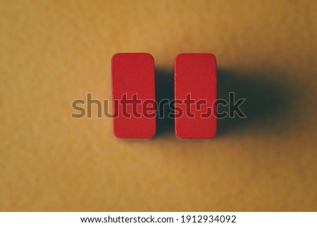 abstract colors. red colored shapes on yellow background. break time