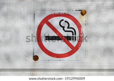 a prohibition sign: "No smoking", Alicante Province, Spain, January 2021