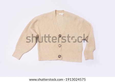 wool sweater on white background .close up.

