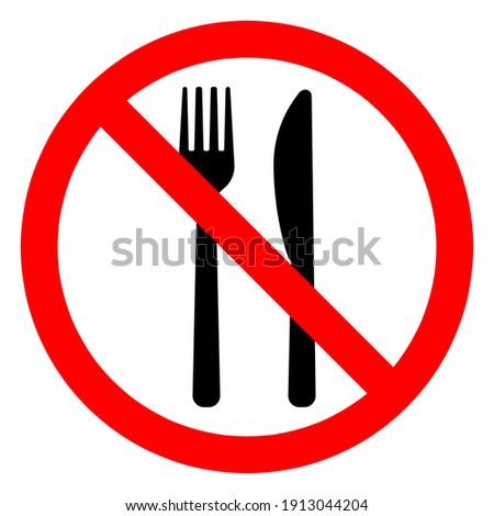 No eating sign,No Food Sign. Vector ESP10 