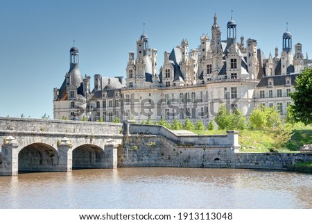 The superb Château de Chambord in France  Royalty-Free Stock Photo #1913113048