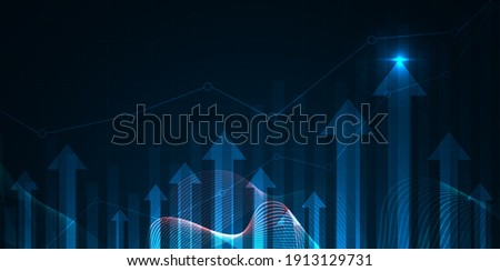 Stock market investment trading graph in graphic concept suitable for financial investment or Economic trends business idea. Vector illustration design.