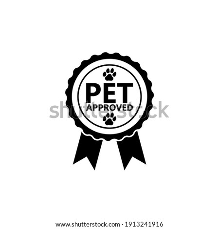 Pet Approved badge isolated on white background	