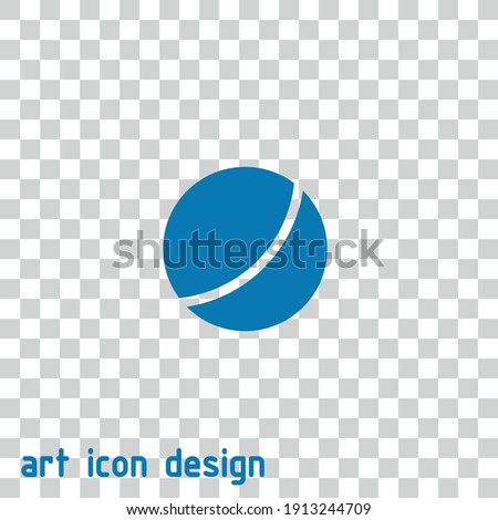 cricket ball vector icon on an abstract background