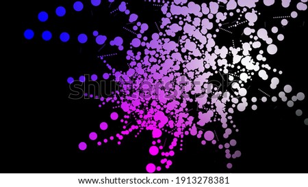 Abstract colorful illustration circle round dot texture pattern in black background for design concept