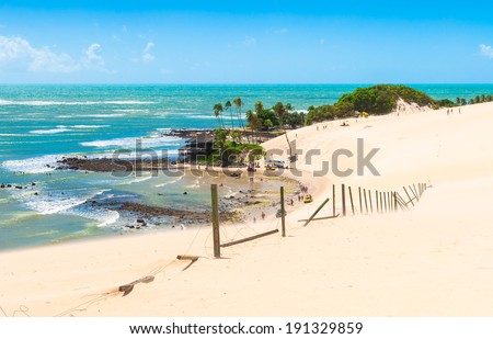 A beautiful coast at Dunes of Genipabu in Natal, Brazil Royalty-Free Stock Photo #191329859