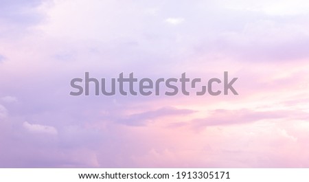 Beautiful sky with purple and blue color. Morning sun through the azure sky .. Royalty-Free Stock Photo #1913305171