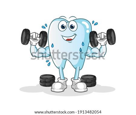 tooth character. cartoon mascot vector