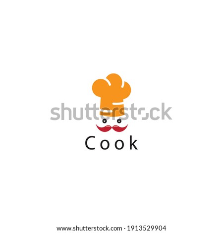 Cook logo illustration hat design vector clip art