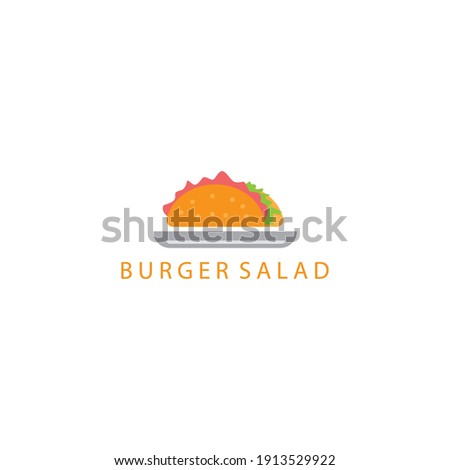 Burger illustration vector clip art logo design vector