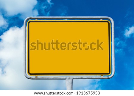 Empty yellow Sign Text Free Space