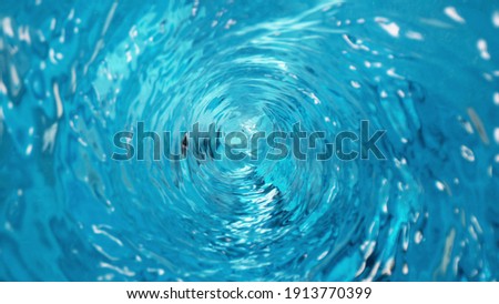 Blue water twister. Abstract background, closeup. Royalty-Free Stock Photo #1913770399