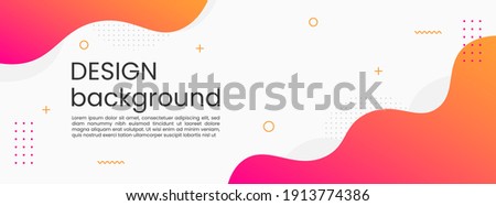 Colorful template banner with gradient color. Design with liquid shape.  Royalty-Free Stock Photo #1913774386