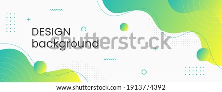 Colorful template banner with gradient color. Design with liquid shape.  Royalty-Free Stock Photo #1913774392