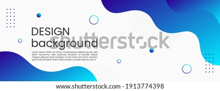 Colorful template banner with gradient color. Design with liquid shape. 