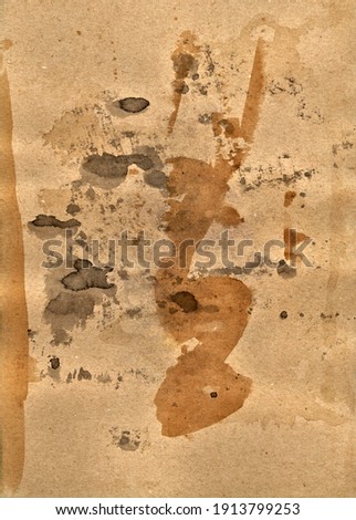 High quality scan of dirty stained paper. Grunge background.