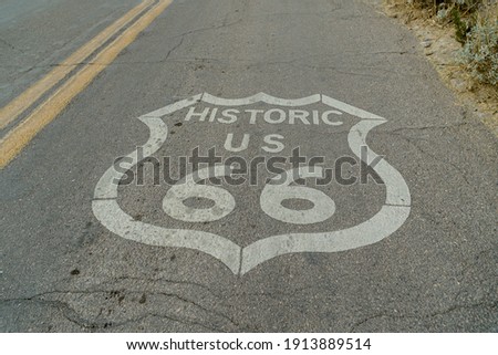 The Historic U S  Route 66 landmark on the road, Arizona Royalty-Free Stock Photo #1913889514