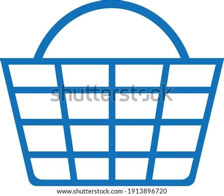 Shopping basket icon in simple design. Vector illustration