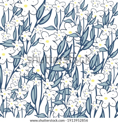 floal background texture with hand drawn,flora vector,natural background.