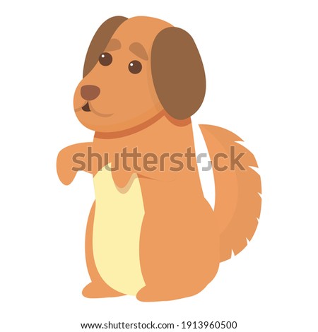 Playful dog ready icon. Cartoon of playful dog ready vector icon for web design isolated on white background