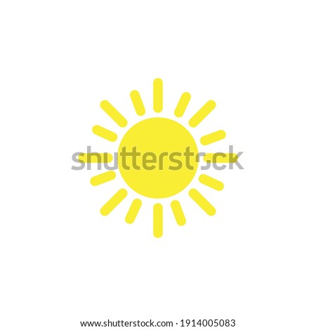 The sun icon. Simple flat vector illustration on a white background.