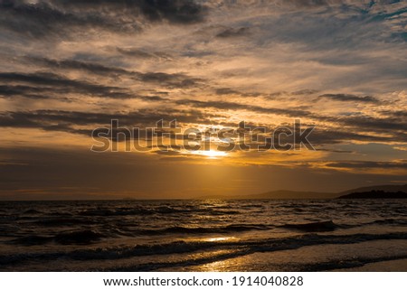Beautiful Cloudscape Over The Sea, Sunrise Shot