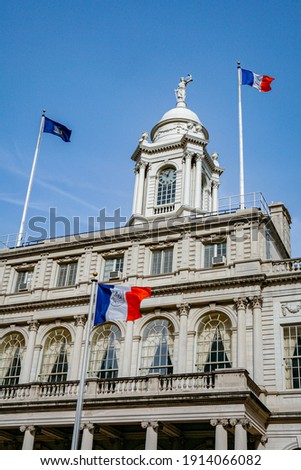 New York City Hall in Lower Manhattan Royalty-Free Stock Photo #1914066082