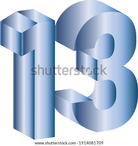 13 -3D numbers vector design
