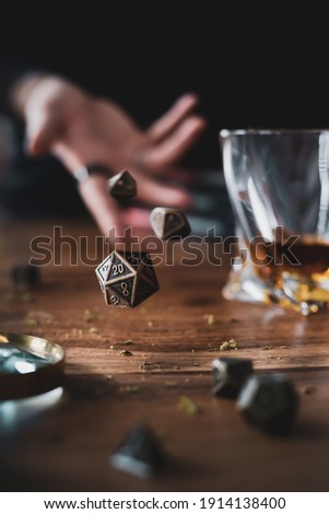 Tabletop game dice for Dungeon and Dragons Royalty-Free Stock Photo #1914138400