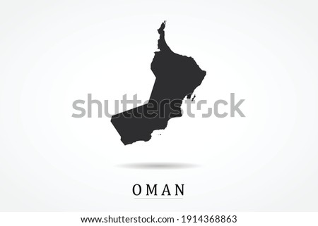 Oman Map on white background - Vector illustration eps 10