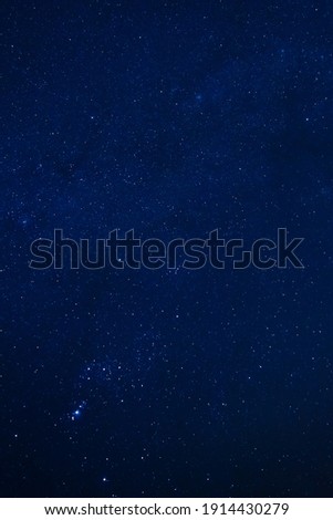 Milky Way stars and starry skies photographed with long exposure from a remote suburb dark location. Royalty-Free Stock Photo #1914430279