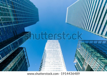 Generic view of modern Skyscrapers in London. 