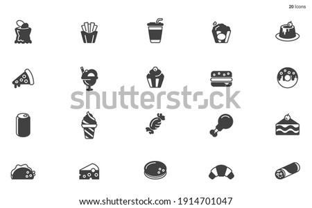 Take away food and drinks linear icons set stock illustration Black Color, Box - Container, Carton, Clip Art,