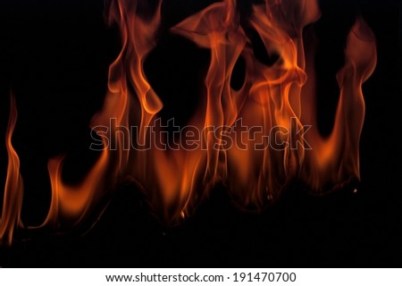 The depiction of fire flames