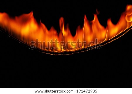 Blazing orange flames