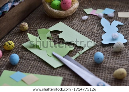 Easter bunny made of paper. DIY Easter. 