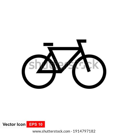Bike. Bicycle vector icon. Concept of cycling. Go in for isolated bicycle lanes with a white background. Flat Trendy style for graphic design, logos, websites, and social media.